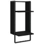 Estantes de pared con barras 4 pzas madera de ingeniería negro de , Estantes y estanterías - Ref: Foro24-836308, Precio: 49,5...