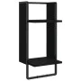 Wandregale mit 4 Stangen aus schwarzem Ingenieurholz von , Regale und Regale - Ref: Foro24-836308, Preis: 48,84 €, Rabatt: %