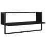 Wandregale mit 4 Stangen aus schwarzem Ingenieurholz von , Regale und Regale - Ref: Foro24-836308, Preis: 48,84 €, Rabatt: %