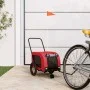Fahrradanhänger für Haustiere aus Eisen und Oxford-Stoff in Rot und Schwarz. von , Kinderwagen für Haustiere - Ref: Foro24-94...