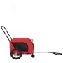 Fahrradanhänger für Haustiere aus Eisen und Oxford-Stoff in Rot und Schwarz. von , Kinderwagen für Haustiere - Ref: Foro24-94...