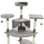 Katzenkratzbaum mit Sisalstamm 203 cm grau und weiß von vidaXL, Katzenmöbel - Ref: Foro24-170529, Preis: 136,62 €, Rabatt: %