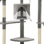 Katzenkratzbaum mit Sisalstamm 203 cm grau und weiß von vidaXL, Katzenmöbel - Ref: Foro24-170529, Preis: 147,55 €, Rabatt: %