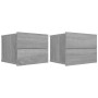 Mesitas de noche 2 uds contrachapada gris Sonoma 40x30x30 cm de vidaXL, Mesitas de noche - Ref: Foro24-815414, Precio: 58,67 ...