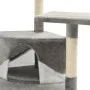 Cat scratching post with sisal post 203 cm gray and white by vidaXL, Cat furniture - Ref: Foro24-170529, Price: 136,62 €, Dis...