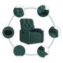 Sillón reclinable de tela verde oscuro by , Armchairs - Ref: Foro24-372485, Price: 190,50 €, Discount: %