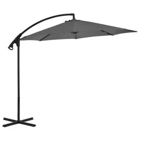 Ampelschirm mit Stahlmast 300 cm Anthrazit von vidaXL, Sonnenschirme - Ref: Foro24-44875, Preis: 132,85 €, Rabatt: %