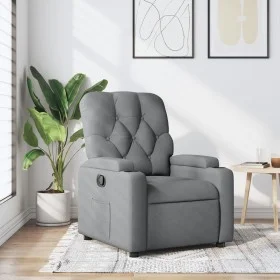 Sillón reclinable de tela gris claro by , Armchairs - Ref: Foro24-372479, Price: 190,65 €, Discount: %