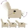 Cremefarbener Stoff-Massagestuhl mit Liegefunktion von , Sessel - Ref: Foro24-372500, Preis: 224,64 €, Rabatt: %