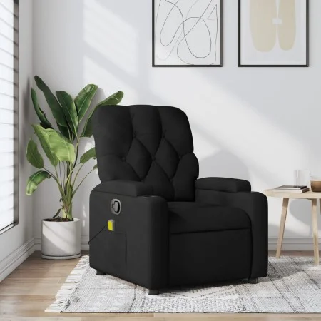Sillón reclinable de masaje de tela negro by , Armchairs - Ref: Foro24-372493, Price: 220,63 €, Discount: %
