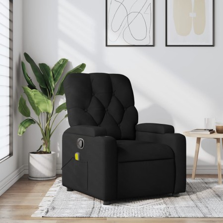 Sillón reclinable de masaje de tela negro by , Armchairs - Ref: Foro24-372493, Price: 225,46 €, Discount: %