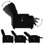 Sillón reclinable de masaje de tela negro by , Armchairs - Ref: Foro24-372493, Price: 220,63 €, Discount: %
