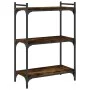 Bücherregal mit 3 Regalen aus geräucherter Eichen-Ingenieurholz, 60x30x86 cm. von , Bücherregale und Regale - Ref: Foro24-837...