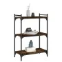 Bücherregal mit 3 Regalen aus geräucherter Eichen-Ingenieurholz, 60x30x86 cm. von , Bücherregale und Regale - Ref: Foro24-837...