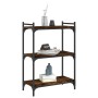 Librería 3 estantes madera ingeniería roble ahumado 60x30x86 cm by , Bookcases and shelves - Ref: Foro24-837649, Price: 41,22...