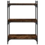 Librería 3 estantes madera ingeniería roble ahumado 60x30x86 cm by , Bookcases and shelves - Ref: Foro24-837649, Price: 41,22...