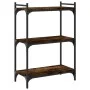 Bücherregal mit 3 Regalen aus geräucherter Eichen-Ingenieurholz, 60x30x86 cm. von , Bücherregale und Regale - Ref: Foro24-837...