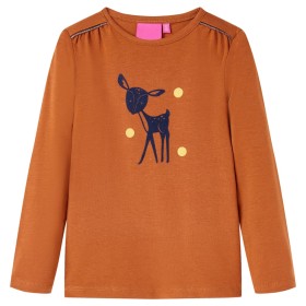 Kinder Langarmshirt in Cognac-Farbe, Größe 140. von , Kinder-T-Shirts - Ref: Foro24-13528, Preis: 8,41 €, Rabatt: %