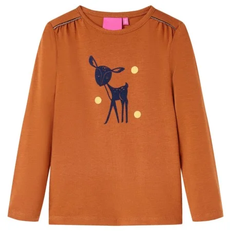 Kinder Langarmshirt in Cognac-Farbe, Größe 140. von , Kinder-T-Shirts - Ref: Foro24-13528, Preis: 8,32 €, Rabatt: %