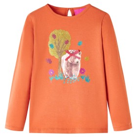 Camiseta infantil de manga larga naranja tostado 128 by , Kids T-shirts - Ref: Foro24-13807, Price: 8,87 €, Discount: %
