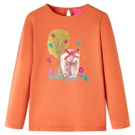 Camiseta infantil de manga larga naranja tostado 128 by , Kids T-shirts - Ref: Foro24-13807, Price: 8,77 €, Discount: %