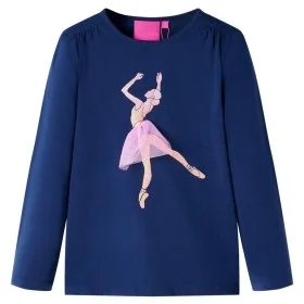 Kinder Langarmshirt in Marineblau, Größe 116. von , Kinder-T-Shirts - Ref: Foro24-14001, Preis: 8,59 €, Rabatt: %