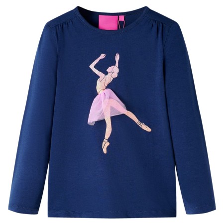 Kinder Langarmshirt in Marineblau, Größe 116. von , Kinder-T-Shirts - Ref: Foro24-14001, Preis: 8,66 €, Rabatt: %