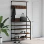 Perchero con zapatero roble marrón 90x34x184 cm by , Dresser Organizers and Bar Hangers - Ref: Foro24-837881, Price: 91,65 €,...