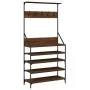 Perchero con zapatero roble marrón 90x34x184 cm by , Dresser Organizers and Bar Hangers - Ref: Foro24-837881, Price: 91,65 €,...