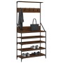 Perchero con zapatero roble marrón 90x34x184 cm by , Dresser Organizers and Bar Hangers - Ref: Foro24-837881, Price: 92,81 €,...