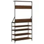 Perchero con zapatero roble marrón 90x34x184 cm by , Dresser Organizers and Bar Hangers - Ref: Foro24-837881, Price: 91,65 €,...