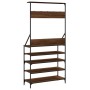 Perchero con zapatero roble marrón 90x34x184 cm by , Dresser Organizers and Bar Hangers - Ref: Foro24-837881, Price: 92,81 €,...