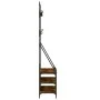 Garderobe mit Schuhregal aus geräucherter Eiche 90x34x184 cm von , Kommoden-Organizer und Bar-Kleiderbügel - Ref: Foro24-8378...