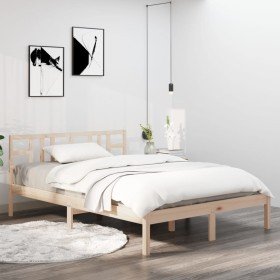 Estructura de cama de madera maciza 200x200 cm en Camas y somieres | Comprar online en Foro24