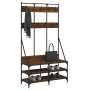 Perchero con zapatero roble marrón 100x40x184 cm by , Dresser Organizers and Bar Hangers - Ref: Foro24-837841, Price: 99,64 €...