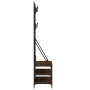 Perchero con zapatero roble marrón 100x40x184 cm by , Dresser Organizers and Bar Hangers - Ref: Foro24-837841, Price: 99,64 €...