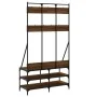 Perchero con zapatero roble marrón 100x40x184 cm by , Dresser Organizers and Bar Hangers - Ref: Foro24-837841, Price: 99,64 €...