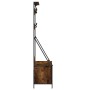Garderobe mit Schuhregal, Eichenholz in Rauchoptik, 100x41x184 cm. von , Kommoden-Organizer und Bar-Kleiderbügel - Ref: Foro2...