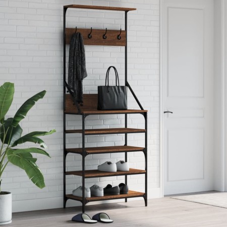 Perchero con zapatero roble marrón 70x34x184 cm by , Dresser Organizers and Bar Hangers - Ref: Foro24-837876, Price: 80,59 €,...