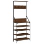 Garderobe mit Schuhregal Eiche Braun 70x34x184 cm von , Kommoden-Organizer und Bar-Kleiderbügel - Ref: Foro24-837876, Preis: ...