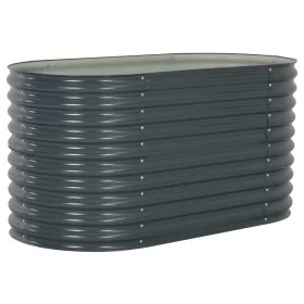 Gray galvanized steel flower bed 160x80x81 cm by vidaXL, Pots and planters - Ref: Foro24-45524, Price: 138,18 €, Discount: %