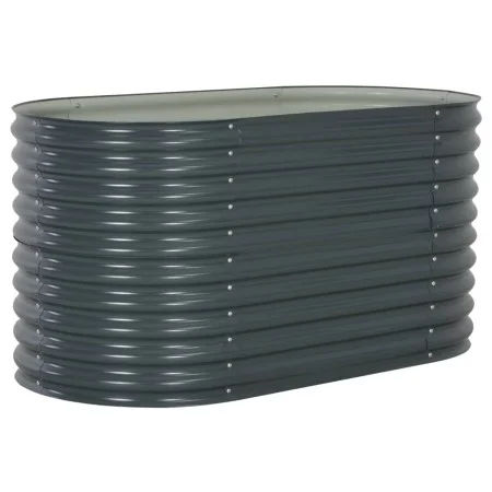 Gray galvanized steel flower bed 160x80x81 cm by vidaXL, Pots and planters - Ref: Foro24-45524, Price: 138,18 €, Discount: %