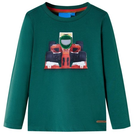 Kinder Langarmshirt in Grün, Größe 116 von , Kinder-T-Shirts - Ref: Foro24-12876, Preis: 8,60 €, Rabatt: %