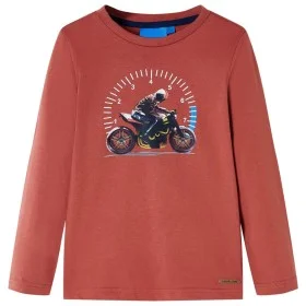 Kinderlangarmshirt in Hennafarbe, Größe 92. von , Kinder-T-Shirts - Ref: Foro24-12649, Preis: 8,30 €, Rabatt: %