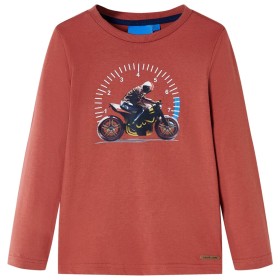 Kinderlangarmshirt in Hennafarbe, Größe 92. von , Kinder-T-Shirts - Ref: Foro24-12649, Preis: 8,39 €, Rabatt: %