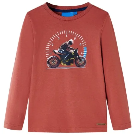 Kinderlangarmshirt in Hennafarbe, Größe 92. von , Kinder-T-Shirts - Ref: Foro24-12649, Preis: 8,30 €, Rabatt: %