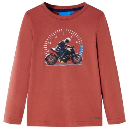 Kinderlangarmshirt in Hennafarbe, Größe 92. von , Kinder-T-Shirts - Ref: Foro24-12649, Preis: 8,39 €, Rabatt: %