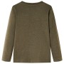 Camiseta infantil de manga larga caqui mélange 116 de , Camisetas para niños - Ref: Foro24-12711, Precio: 8,60 €, Descuento: %