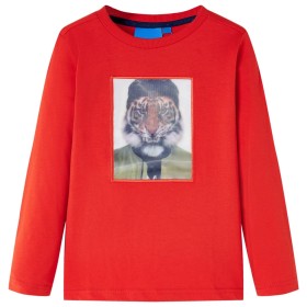 Camiseta infantil de manga larga rojo 92 de , Camisetas para niños - Ref: Foro24-13284, Precio: 8,66 €, Descuento: %