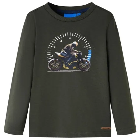 Kinder Langarmshirt in Khaki, Größe 92. von , Kinder-T-Shirts - Ref: Foro24-12654, Preis: 8,30 €, Rabatt: %